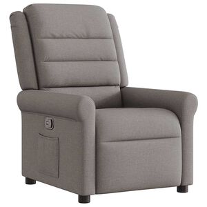 vidaXL Polohovac&iacute; křeslo taupe textil