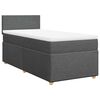 vidaXL Box spring postel s matrac&iacute; tmavě &scaron;ed&aacute; Single textil