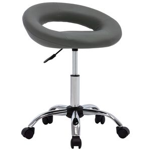 vidaXL Pracovn&iacute; židle na kolečk&aacute;ch &scaron;ed&aacute; uměl&aacute; kůže