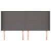 vidaXL Čelo postele typu u&scaron;&aacute;k hněd&eacute; 183x16x118/128 cm uměl&aacute; kůže