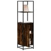 vidaXL Skř&iacute;ň highboard kouřov&yacute; dub 35,5x35x139 cm kompozit a kov