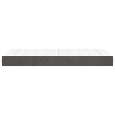 vidaXL Taštičková matrace tmavě šedá 80 x 200 x 20 cm samet