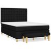 vidaXL Box spring postel s matrac&iacute; čern&aacute; 140 x 190 cm textil