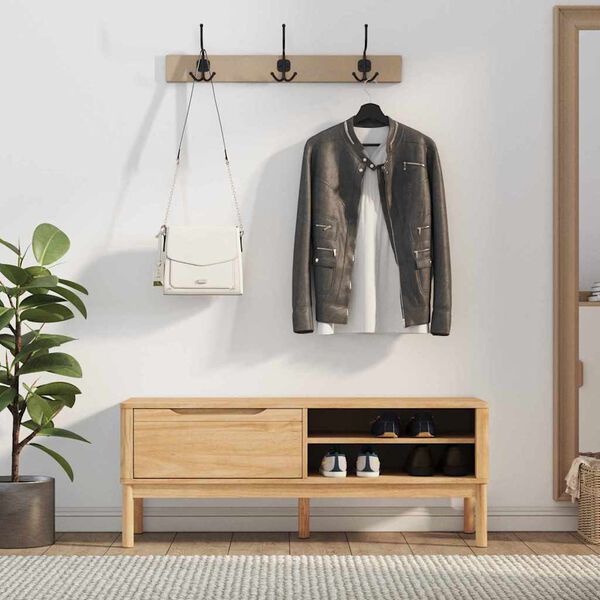 vidaXL Lavice do chodby se z&aacute;suvkou Voskově hněd&aacute; 115 x 40 x 45 cm