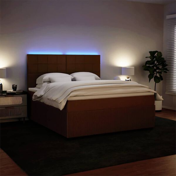 vidaXL Box spring postel s matrac&iacute; růžov&aacute; 180x200 cm samet