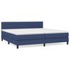 vidaXL Box spring postel s matrac&iacute; modr&aacute; 200x200 cm textil