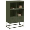 vidaXL Skříň highboard olivově zelená 68 x 39 x 111,5 cm ocel