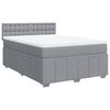 vidaXL Box spring postel s matrac&iacute; světle &scaron;ed&aacute; 140 x 190 cm textil