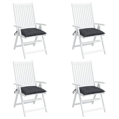 vidaXL Podušky na židli 4 ks antracitové 40 x 40 x 7 cm látka oxford