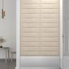 vidaXL Nástěnné panely 12 ks krémové 60 x 15 cm samet 1,08 m²