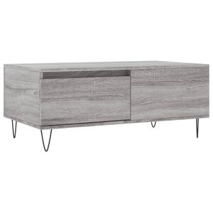 vidaXL Konferenčn&iacute; stolek &scaron;ed&yacute; sonoma 90x50x36,5 cm kompozitn&iacute; dřevo