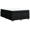 vidaXL Box spring postel s matrac&iacute; čern&aacute; 160x200 cm textil