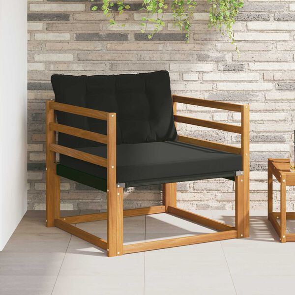 vidaXL Venkovn&iacute; pohovkov&aacute; souprava Masivn&iacute; ak&aacute;ciov&eacute; dřevo a Textilene