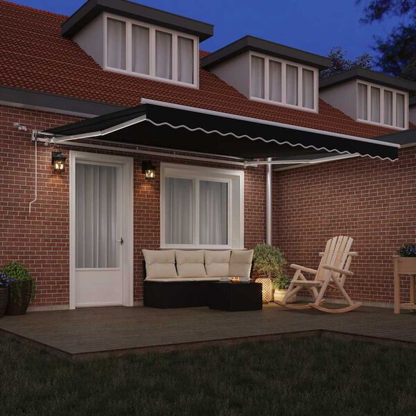 vidaXL Budsorovateln&eacute; zastře&scaron;en&iacute; Čern&aacute; 400 &times; 300 cm Polyester a kov