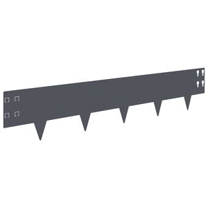 vidaXL Okraj tr&aacute;vn&iacute;ku 20 ks 100 x 20 cm Ocel Antracitov&aacute;
