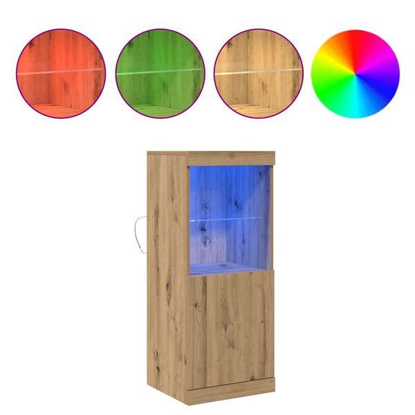 vidaXL LED komoda Artisanov&yacute; dub 41 x 37 x 100 cm kompozitn&iacute; dřevo