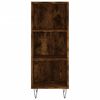 vidaXL Skř&iacute;ň highboard kouřov&yacute; dub 34,5 x 34 x 180 cm kompozitn&iacute; dřevo