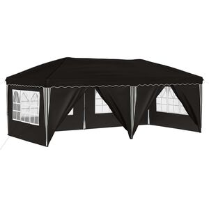 vidaXL P&aacute;rty stan s v&yacute;suvn&yacute;m st&aacute;nkem 575 x 288 x 245 cm Čern&aacute;