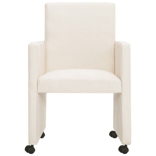 vidaXL J&iacute;deln&iacute; židle 2 ks kr&eacute;mov&eacute; textil