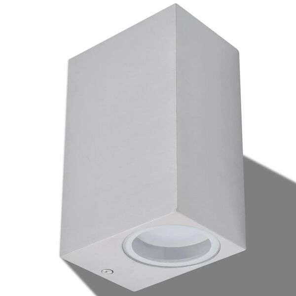 vidaXL Venkovní LED nástěnná svítidla 2 ks čtvercová horní/spodní osvětlení