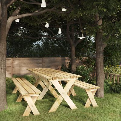 vidaXL 3dílný zahradní jídelní set impregnované borové dřevo