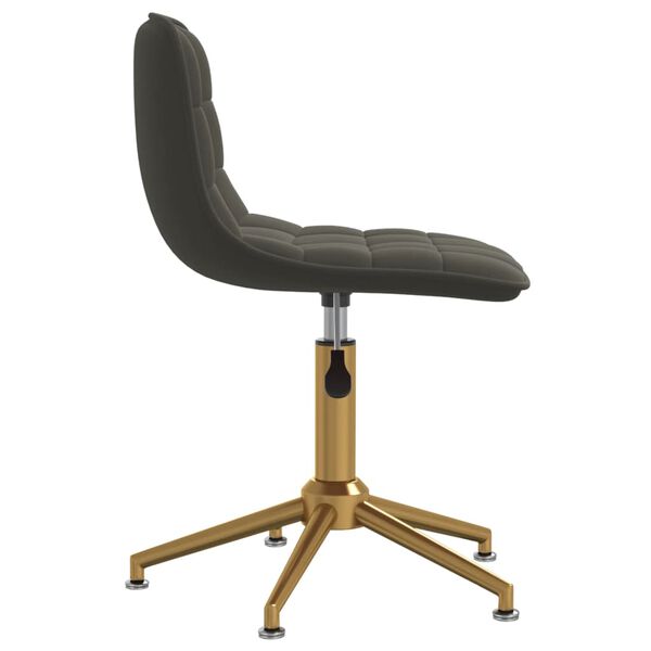 vidaXL Otočn&eacute; j&iacute;deln&iacute; židle 4 ks tmavě &scaron;ed&eacute; samet