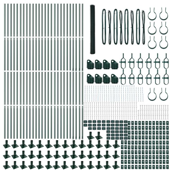 vidaXL Plotov&yacute; sloupek. Zelen&aacute; 100 x 1,6 m (25 mm s&iacute;ť) Ocel a PVC