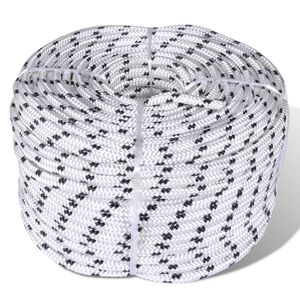 vidaXL Spl&eacute;tan&eacute; lodn&iacute; lano z polyesteru 6 mm 250 m b&iacute;l&eacute;