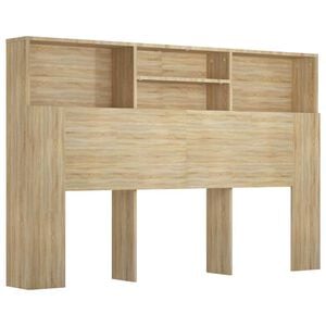 vidaXL Čelo postele s &uacute;ložn&yacute;m prostorem dub sonoma 160 x 19 x 103,5 cm