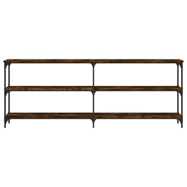 vidaXL Konzolov&yacute; stolek kouřov&yacute; dub 200 x 29 x 75 cm kompozitn&iacute; dřevo