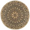 vidaXL Ručně vyroben&yacute; koberec z juty s tmavě modr&yacute;m potiskem 90 cm
