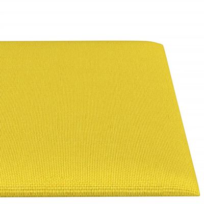 vidaXL Nástěnné panely 12 ks světle žluté 60x15 cm textil 1,08 m²