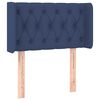 vidaXL Čelo postele typu u&scaron;&aacute;k modr&eacute; 83 x 16 x 78/88 cm textil