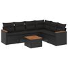 vidaXL Patio Sofa Set 6m&iacute;stn&eacute; Black