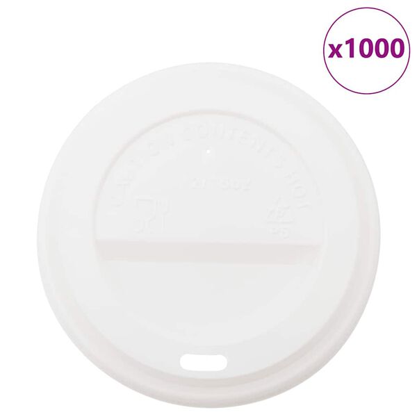 vidaXL Pap&iacute;rov&eacute; v&iacute;čka na k&aacute;vu &Oslash;90 mm 12oz and 16oz 1000 pcs b&iacute;l&eacute; plast