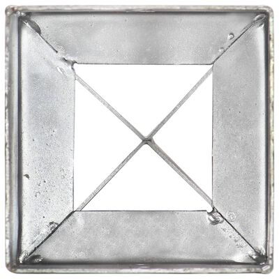 vidaXL Kotvící hroty 12 ks stříbrné 10 x 10 x 76 cm pozinkovaná ocel