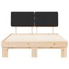 vidaXL R&aacute;m postele s čalouněn&yacute;m čelem s čelo Čern&aacute; 140 x 200 cm