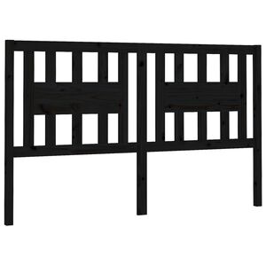 vidaXL Čelo postele čern&eacute; 126 x 4 x 100 cm masivn&iacute; borovice