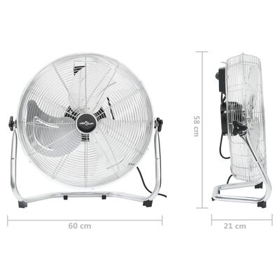 vidaXL Podlahový ventilátor 3 rychlosti 60 cm 120 W