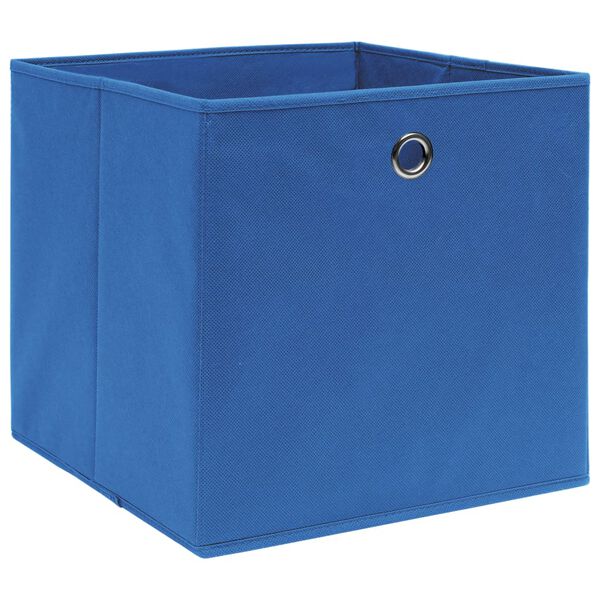 vidaXL Úložné boxy 10 ks netkaná textilie 28 x 28 x 28 cm modré