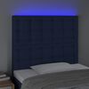 vidaXL Čelo postele s LED modr&eacute; 80x5x118/128 cm textil