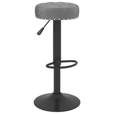vidaXL Barové stoličky 2 ks tmavě šedé samet