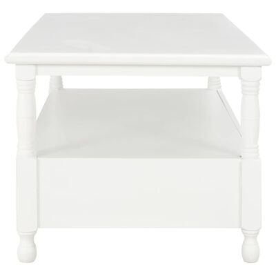 vidaXL Konferenční stolek bílý 100x50x45,5 cm masivní dřevo pavlovnie