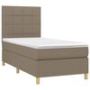 vidaXL Box spring postel s matrac&iacute; a LED taupe 90x190 cm textil