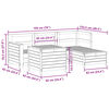 vidaXL 5d&iacute;ln&aacute; zahradn&iacute; sedac&iacute; souprava masivn&iacute; borov&eacute; dřevo