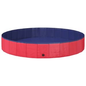vidaXL Baz&eacute;n pro psy Červen&aacute; &Oslash;200 x 30 cm Siln&yacute; PVC