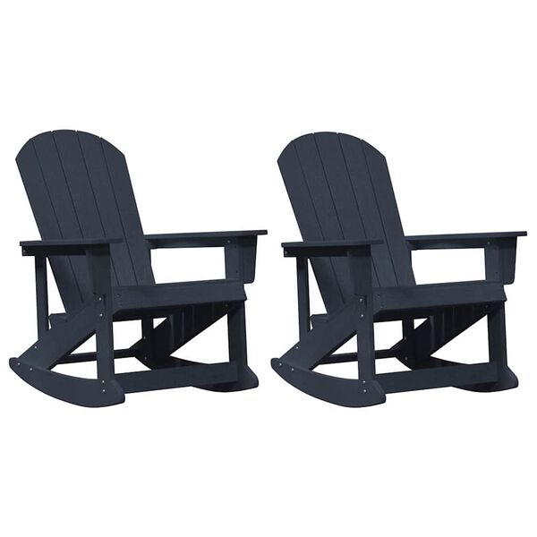 vidaXL Adirondack Houpací Křesla 2 pcs Námořnická modrá HDPE