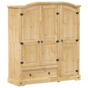 vidaXL &Scaron;atn&iacute; skř&iacute;ň Corona 151,5 x 52 x 170 cm masivn&iacute; borov&eacute; dřevo