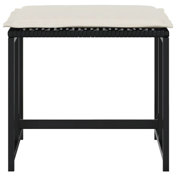 vidaXL Zahradní stoličky s poduškami 4 ks černé polyratan