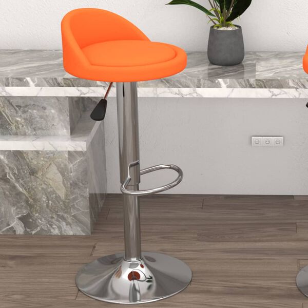 vidaXL Barov&aacute; stolička oranžov&aacute; uměl&aacute; kůže